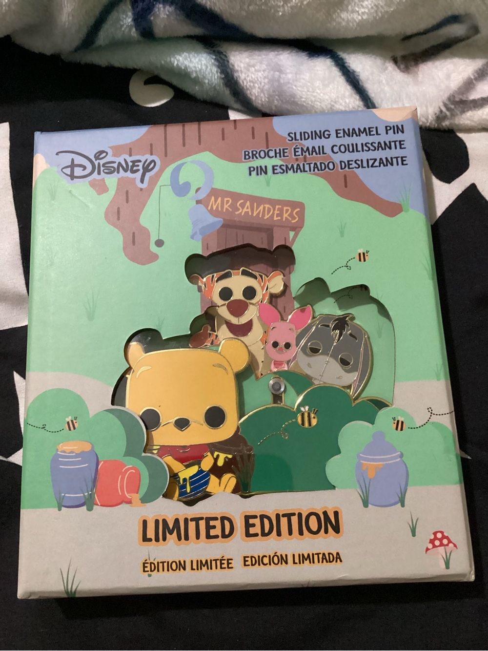Funko Disney Winnie the Pooh Sliding Enamel Pin - Yellow, Red, Green - Picture 2 of 4